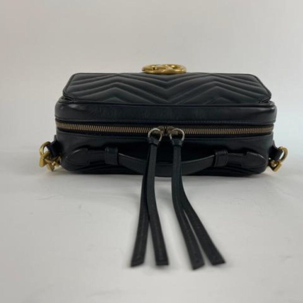 Gucci Quilted Leather GG Marmont Small Crossbody Shoulder Handbag - Picture 6 of 13